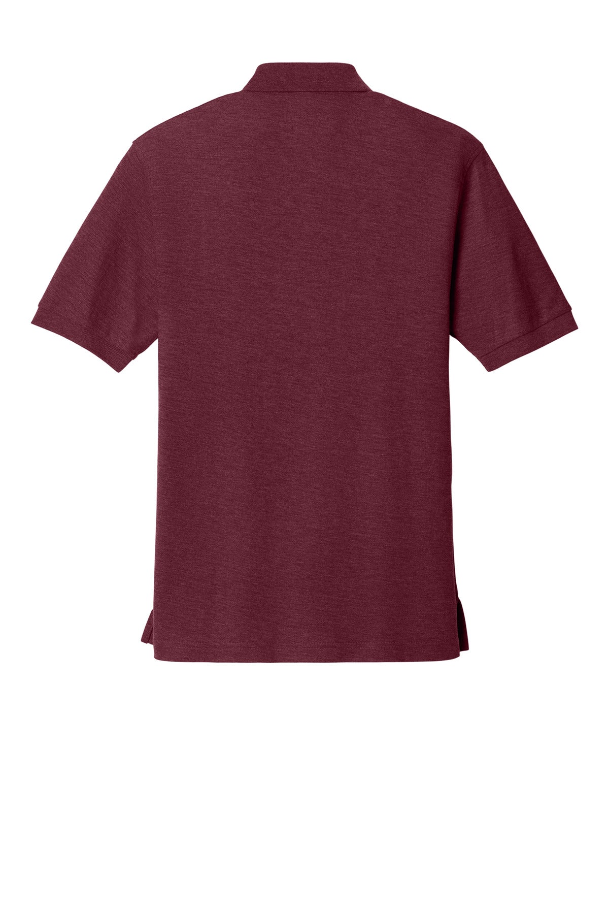Rear View of Maroon Port Authority Silk Touch Polo K500