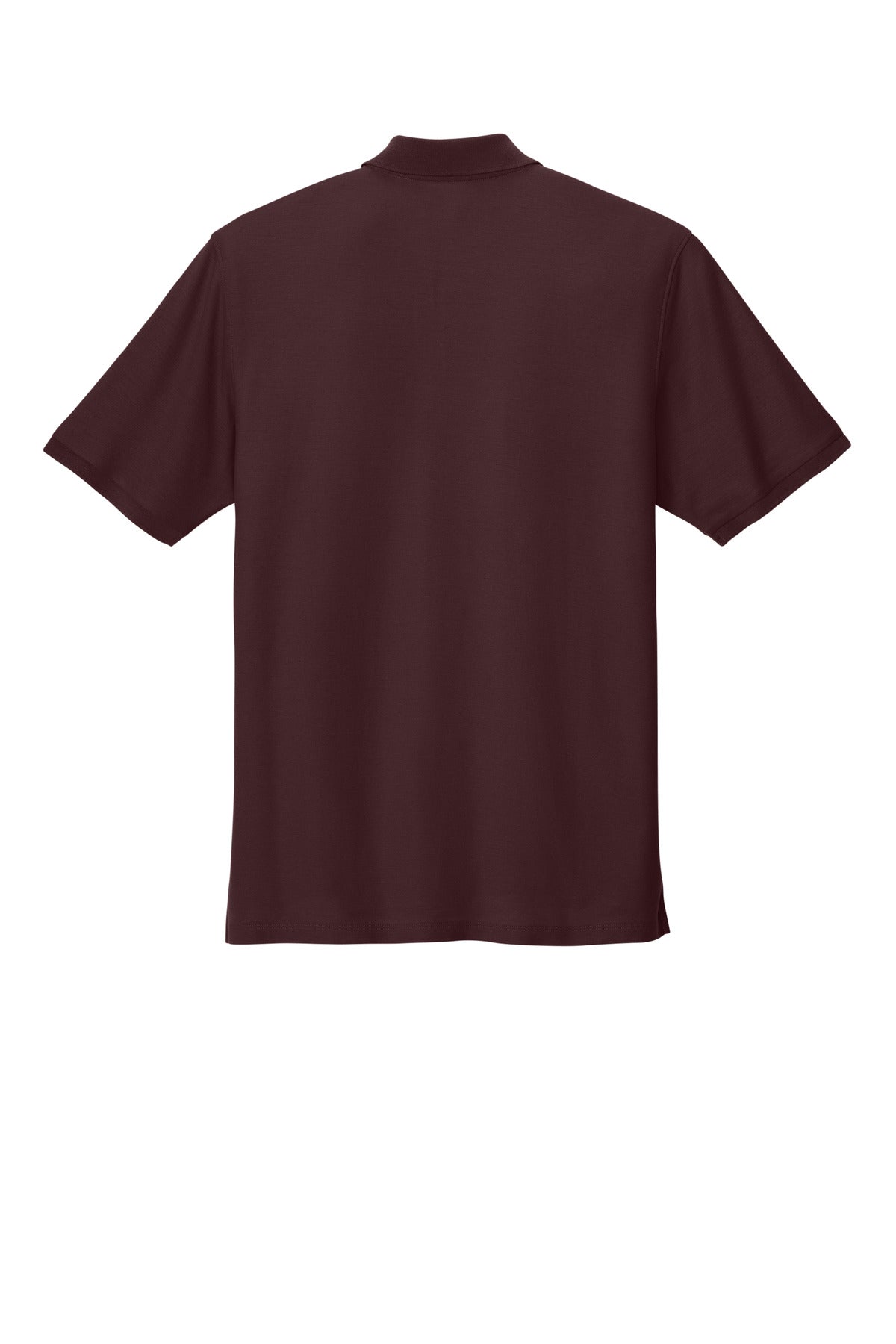 Rear View of Maroon Port Authority Wearever Signature Pique Polo K200