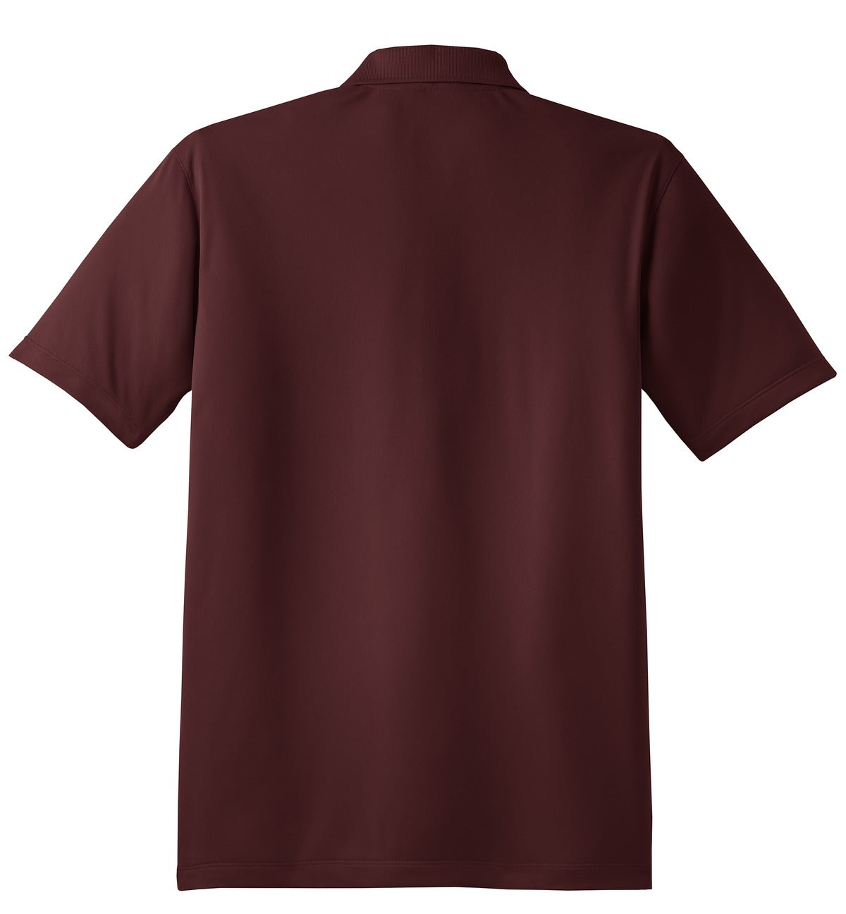 Rear View of Maroon Sport-Tek Micropique Sport-Wick Polo. ST650