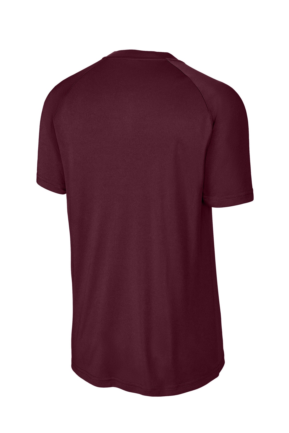 Rear View of Maroon Sport-Tek PosiCharge Competitor 2-Button Henley ST359