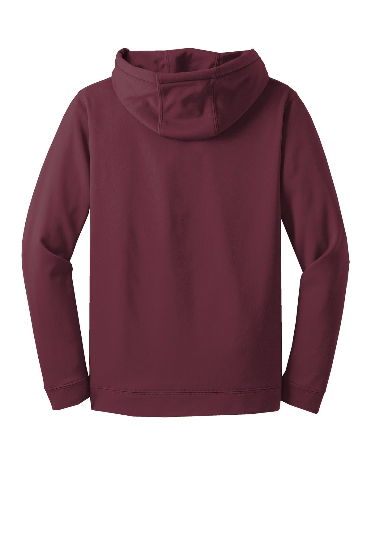 Rear View of Maroon Sport-Tek Sport-Wick Fleece Hooded Pullover. F244