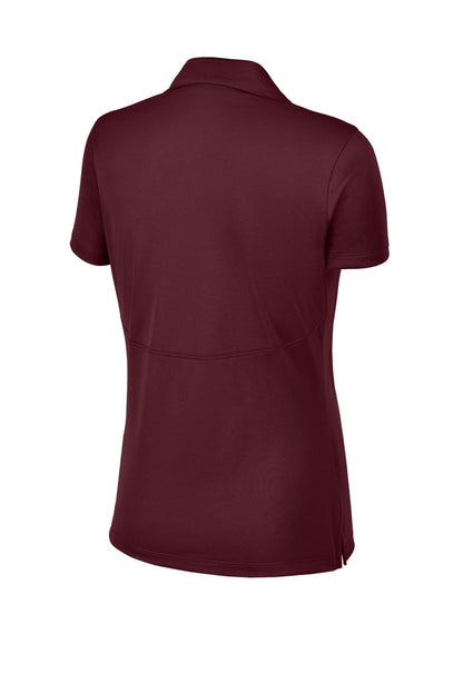 Rear View of Maroon Sport-Tek Women's Micropique Sport-Wick Polo. LST650