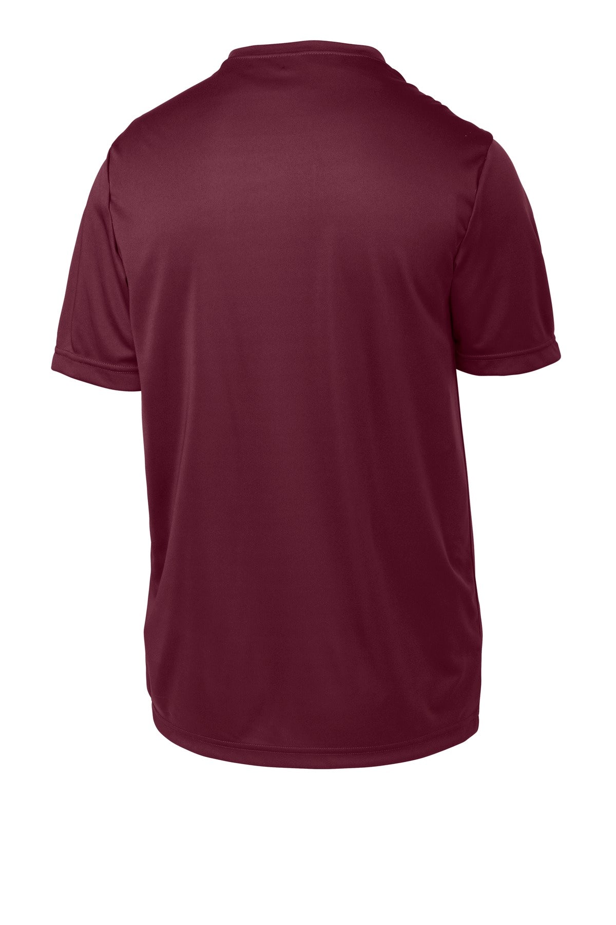 Rear View of Maroon Sport-Tek Youth PosiCharge Competitor Tee. YST350