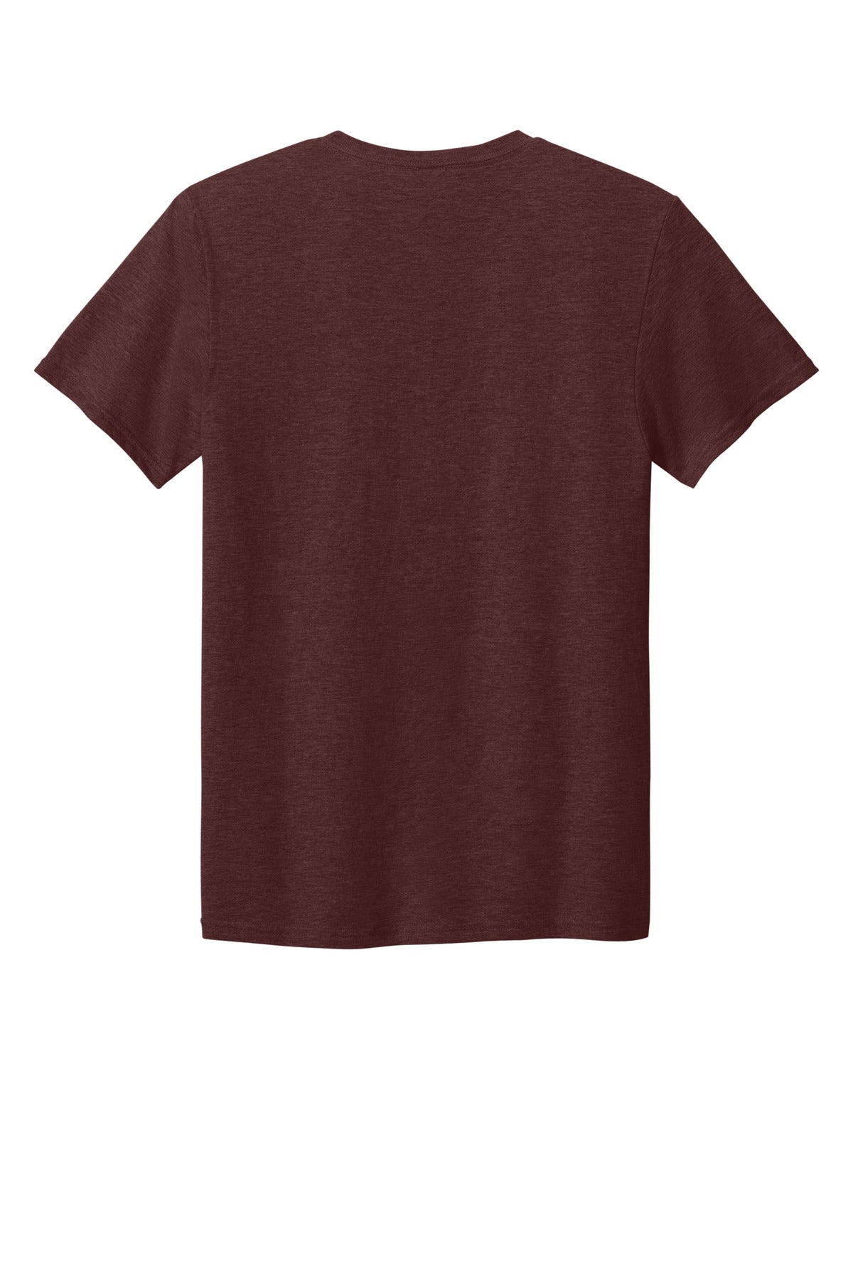 Rear View of MaroonHthr Jerzees Premium Blend Ring Spun T-Shirt 560M