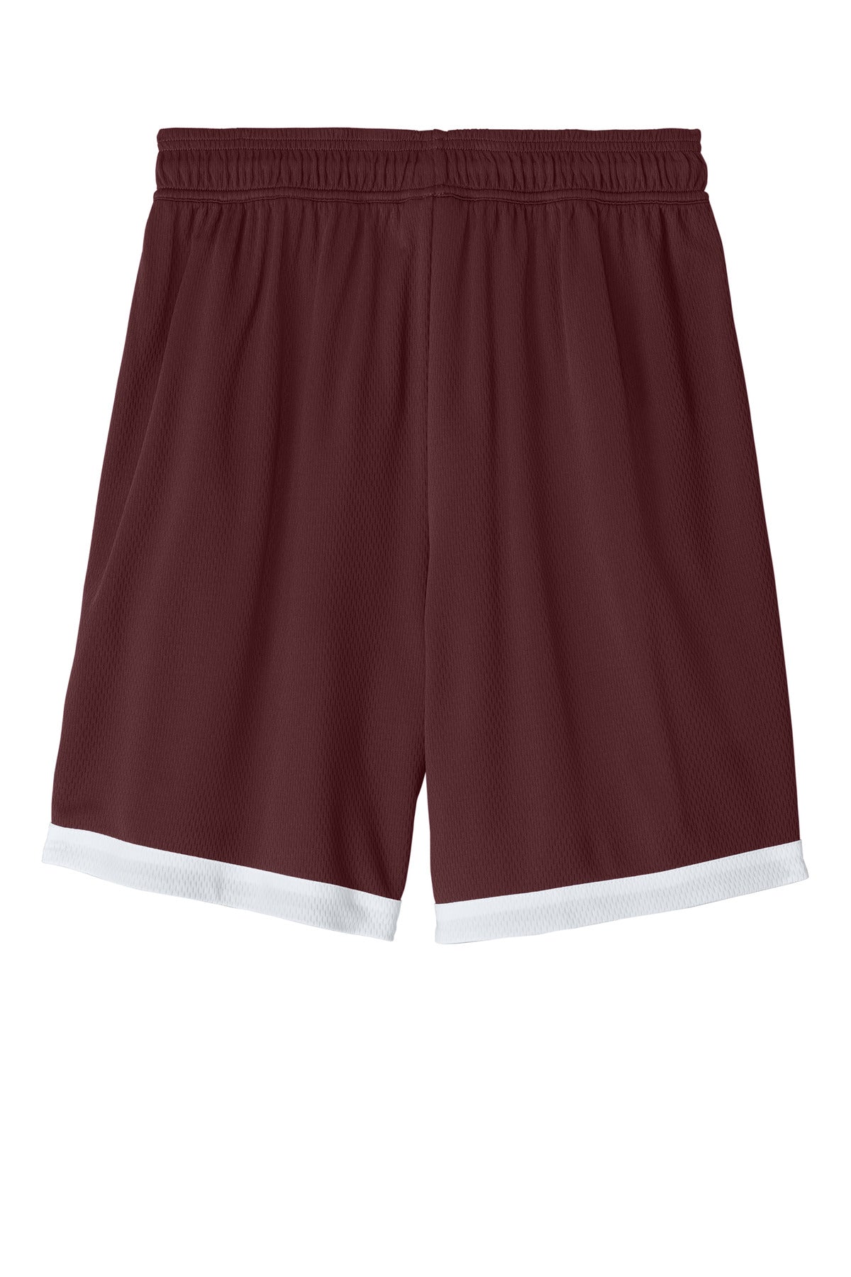 Rear View of Mar/White Sport-Tek Rival Basketball 7"Short ST901