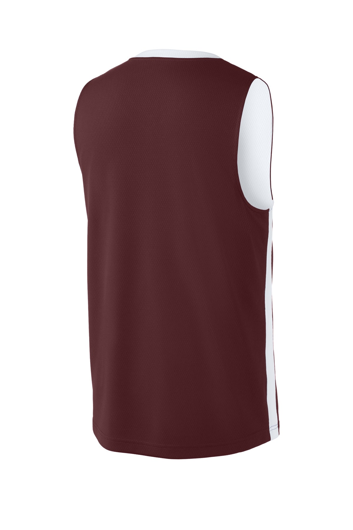 Rear View of Mar/White Sport-Tek Rival Basketball Rev Jersey ST900