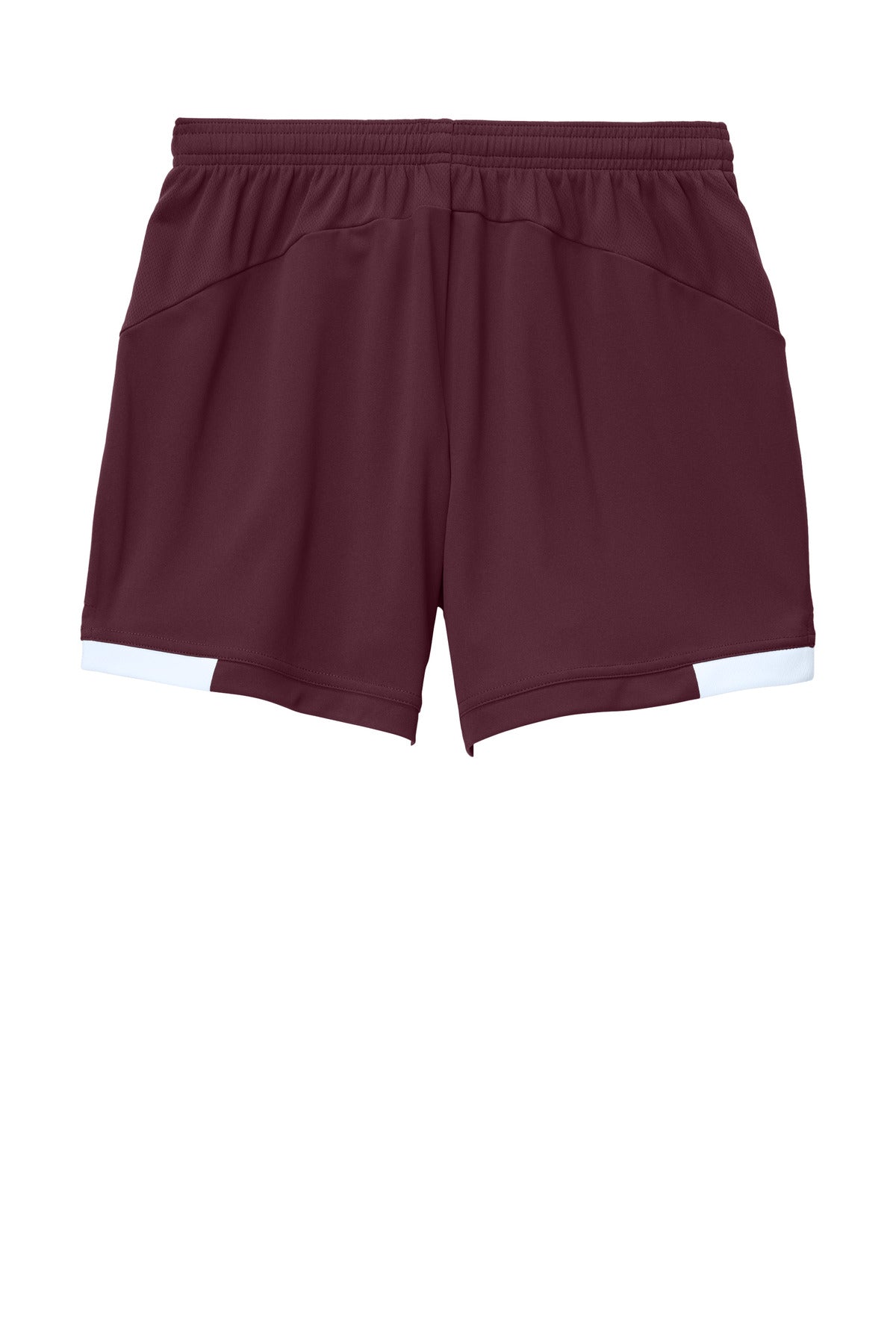 Rear View of Mar/White Sport-Tek Women's Club 5" Short LST442