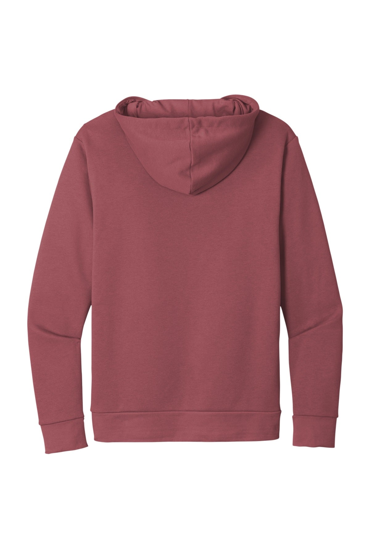 Rear View of Mauve Next Level Apparel Adult Santa Barbara Pullover Hoodie. NL9303