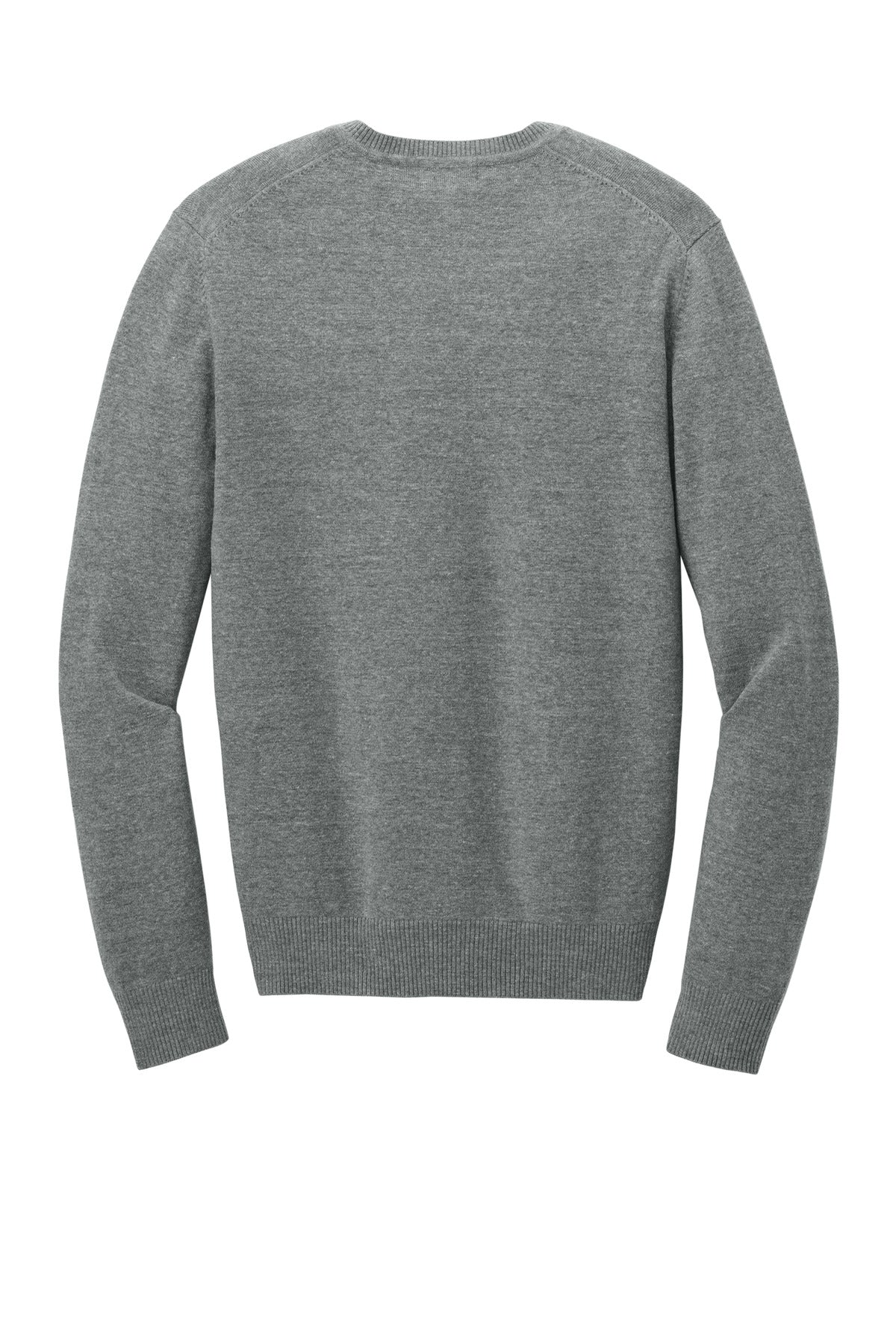 Rear View of MdHtGrey Port Authority Easy Care V-Neck Sweater SW2850