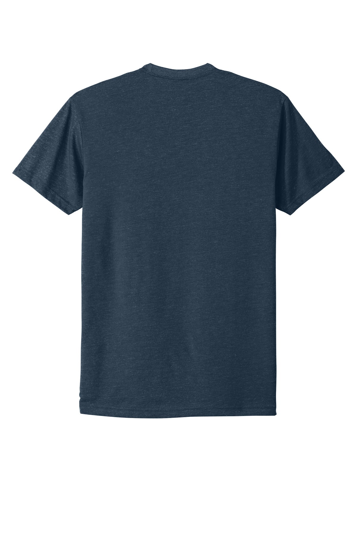 Rear View of MdntNavy Next Level Apparel Adult CVC Tee. NL6210
