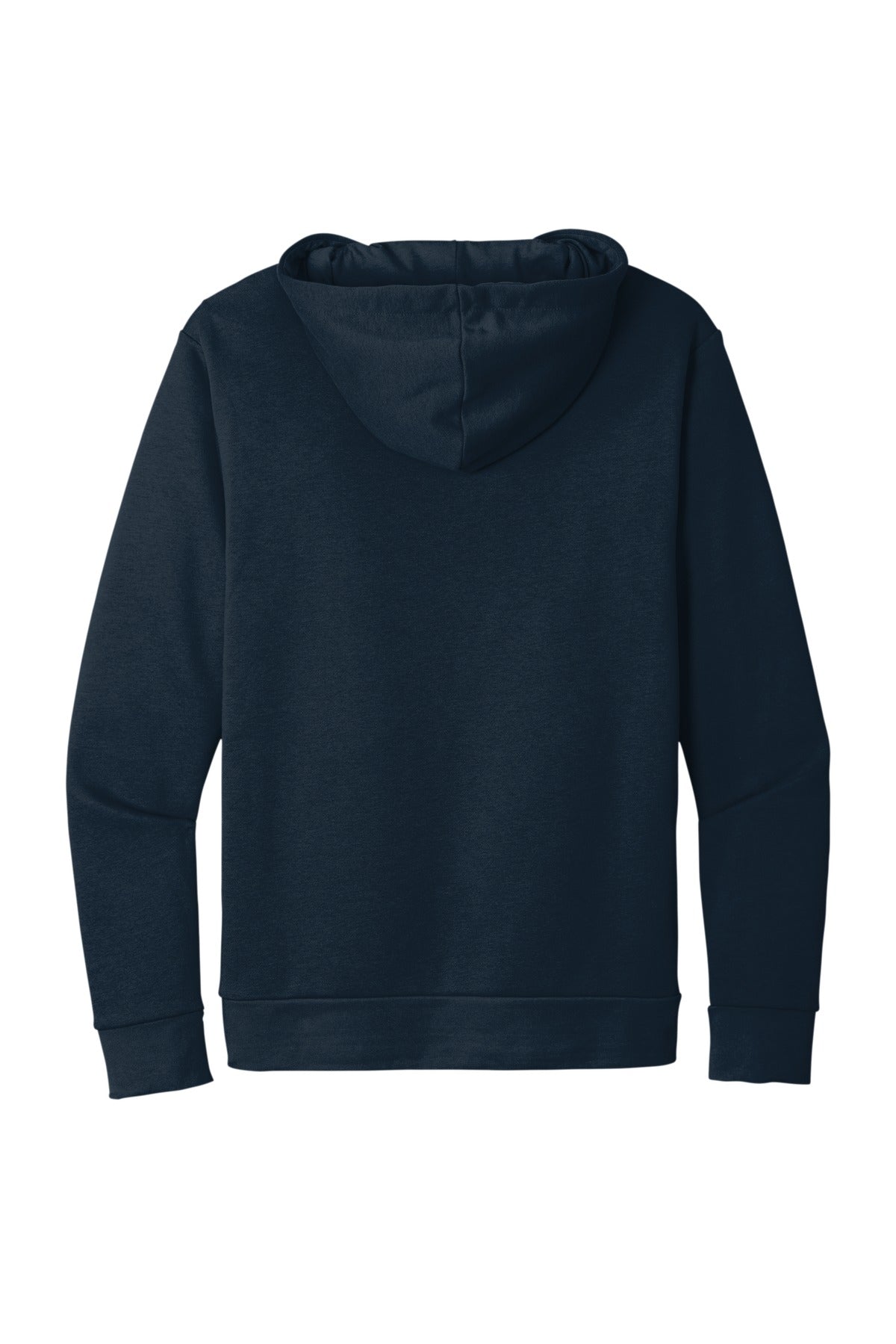 Rear View of MdntNavy Next Level Apparel Adult Santa Barbara Pullover Hoodie. NL9303