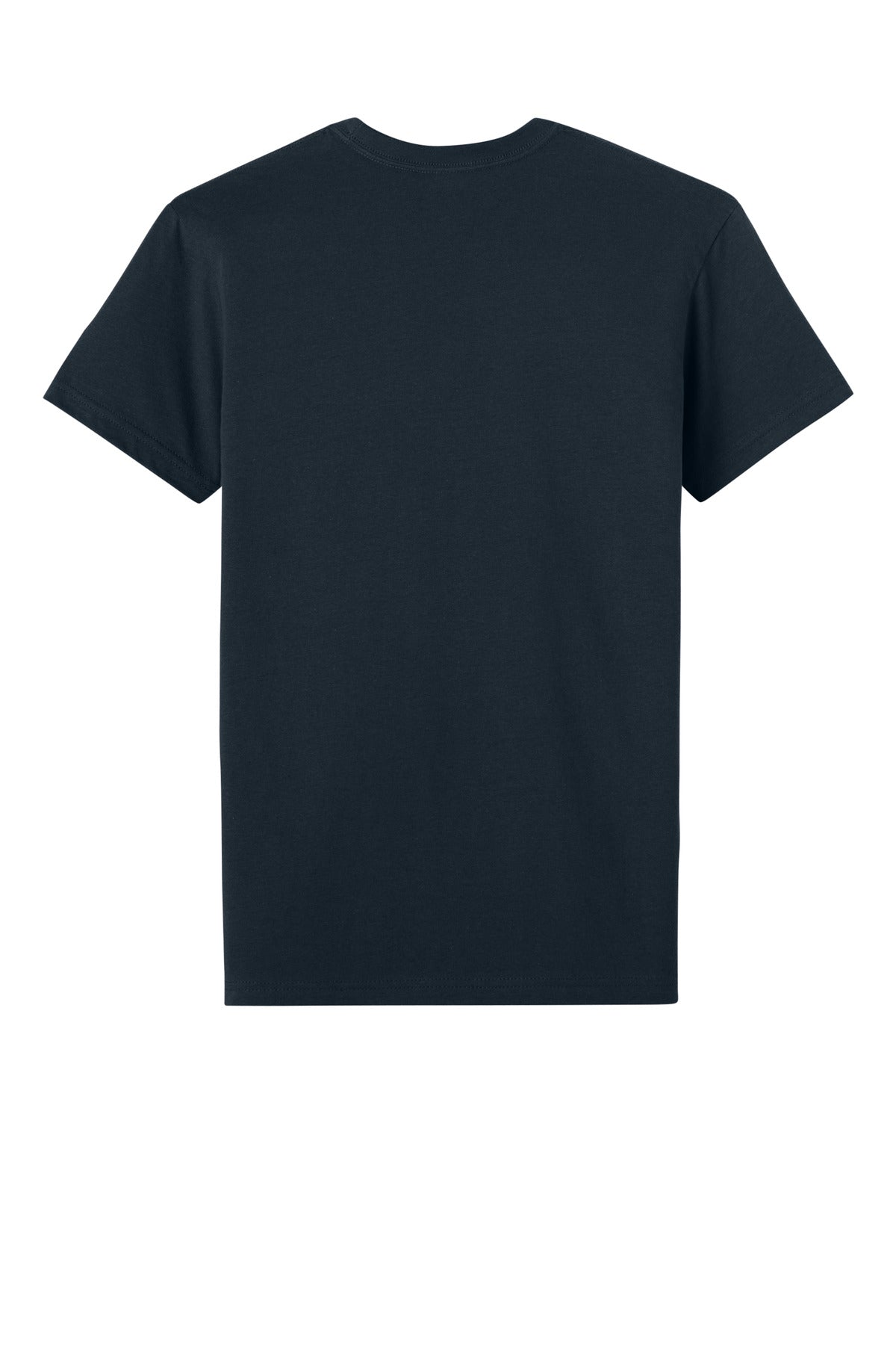 Rear View of MdntNavy Next Level Apparel Cotton Pocket Tee NL3605