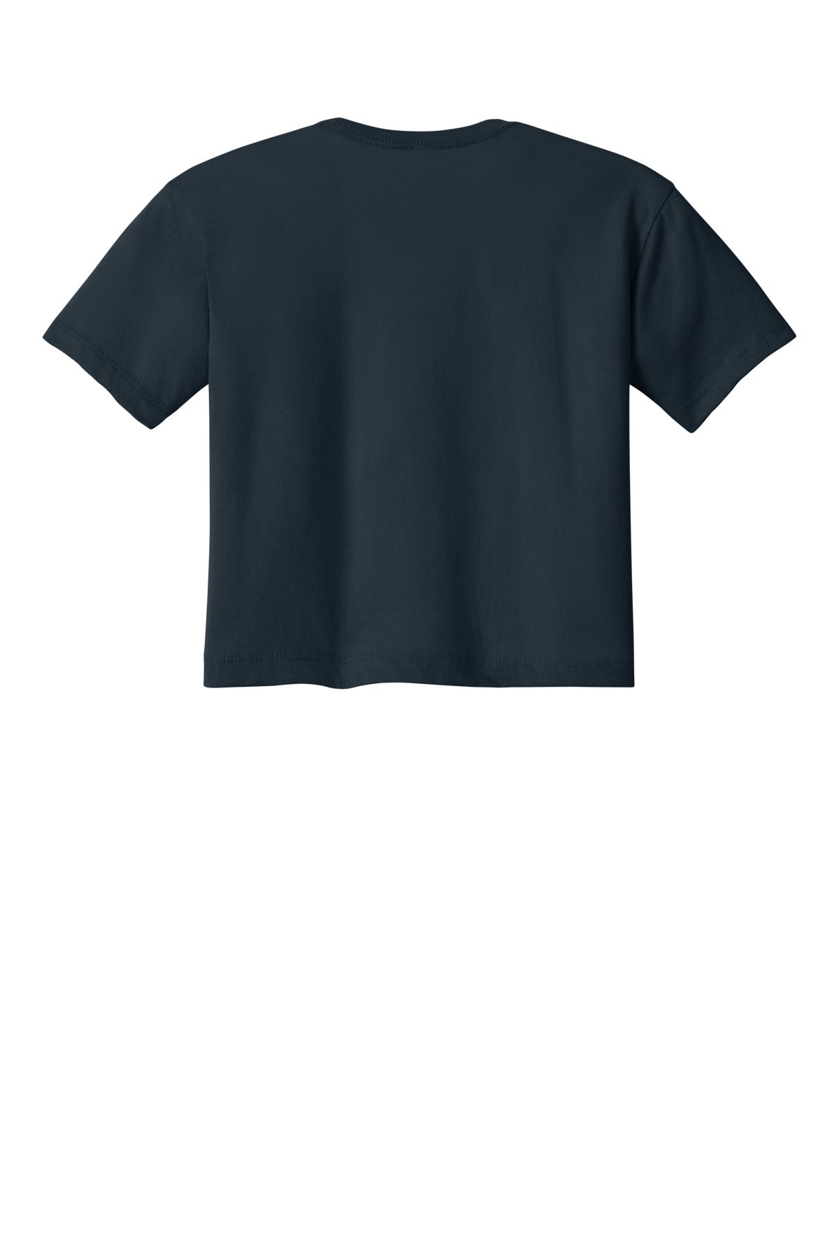 Rear View of MdntNavy Next Level Apparel Women's Ideal Crop Top NL1580