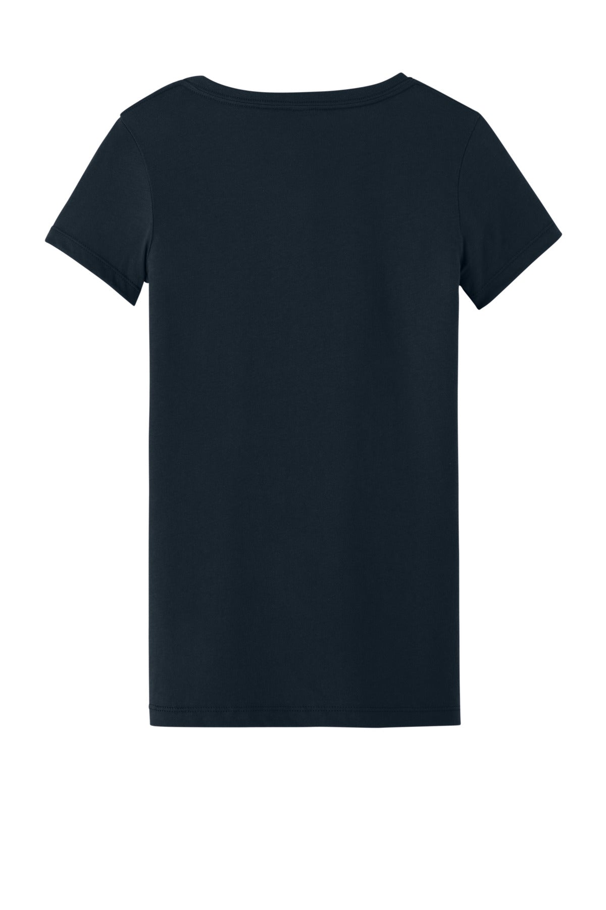 Rear View of MdntNavy Next Level Apparel Women's Ideal V-Neck Tee NL1540