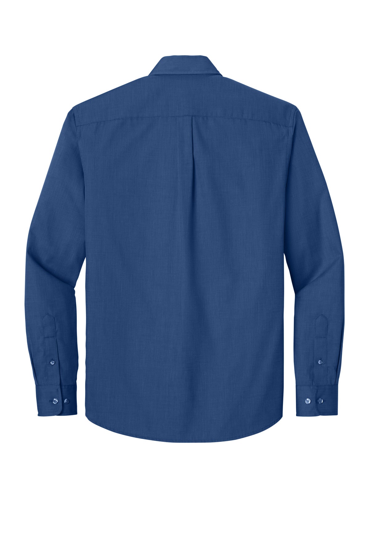 Rear View of MediBlue Port Authority Long Sleeve Nailhead Easy Care Shirt W816