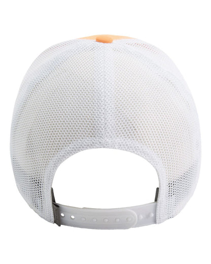 Rear View of Melon Orange/ White The Original Sport Mesh Cap - X210SM