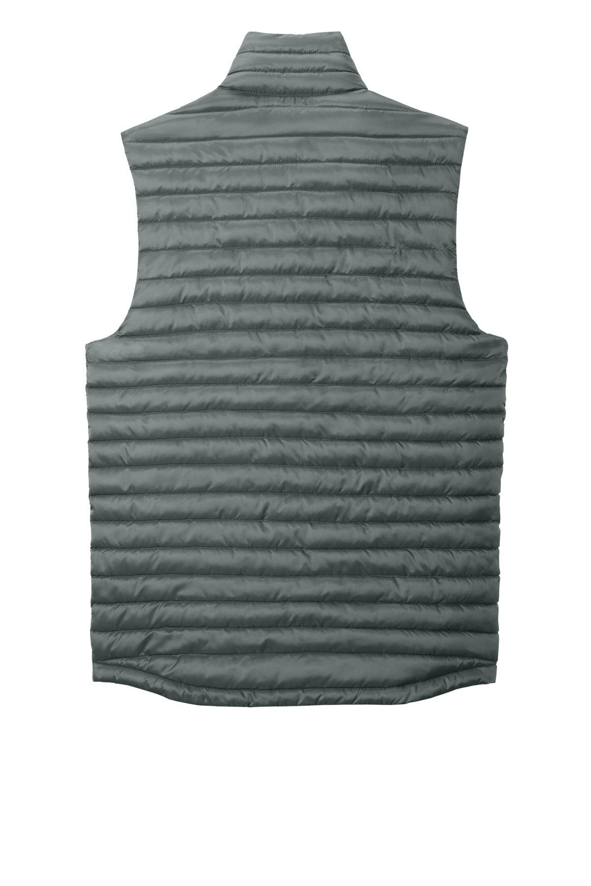 Rear View of MetalGrey Eddie Bauer Packable Quilted Vest EB516