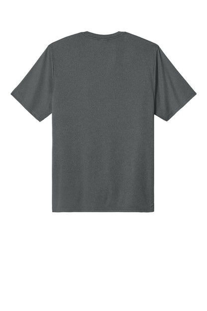 Rear View of MetalGryHt Port & Co Heather Performance Tee PC390