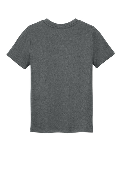 Rear View of MetalGryHt Port & Co Youth Heather Performance Tee PC390Y