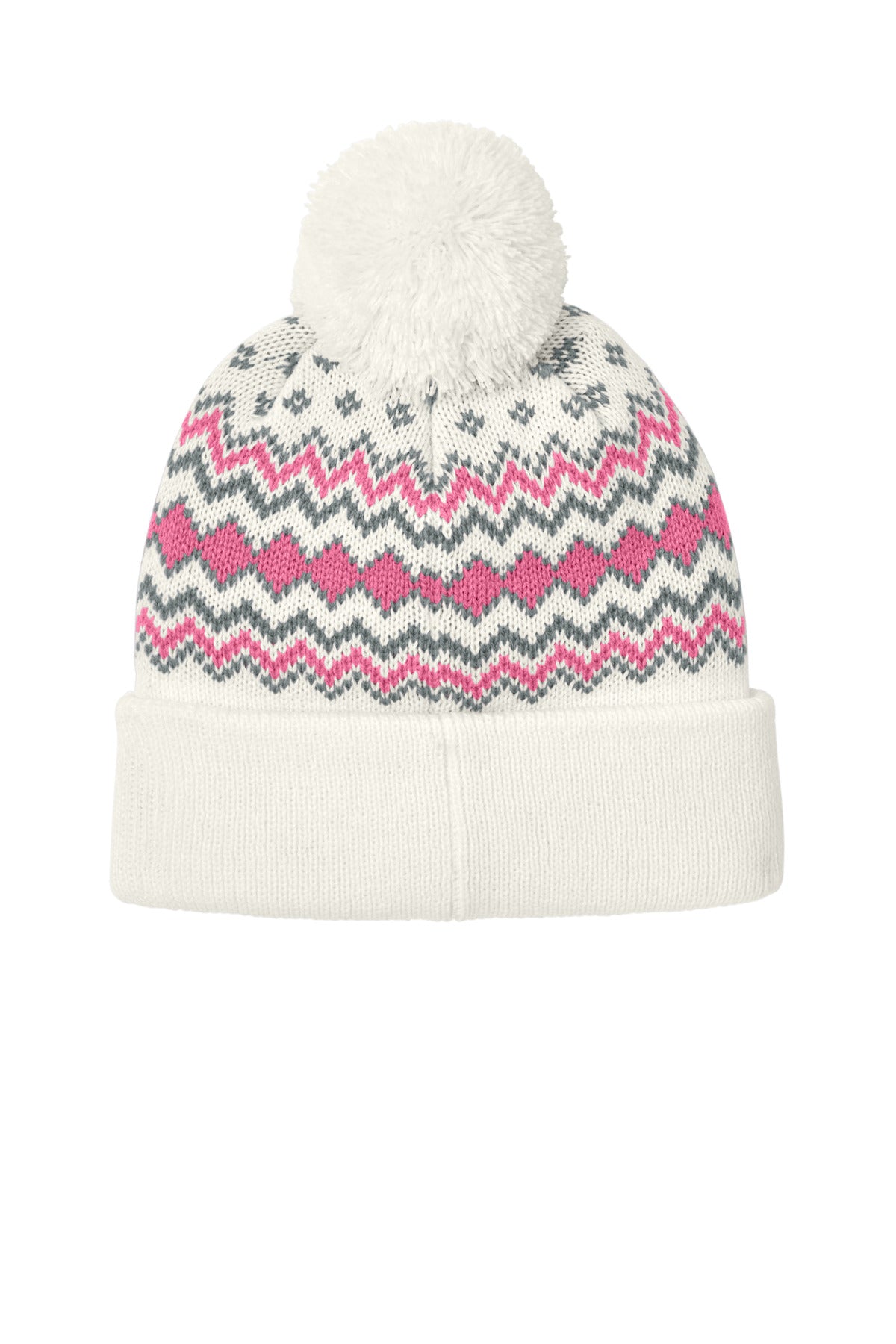 Rear View of Mh/AwP/GsG Port Authority Alpine Pom Beanie C991