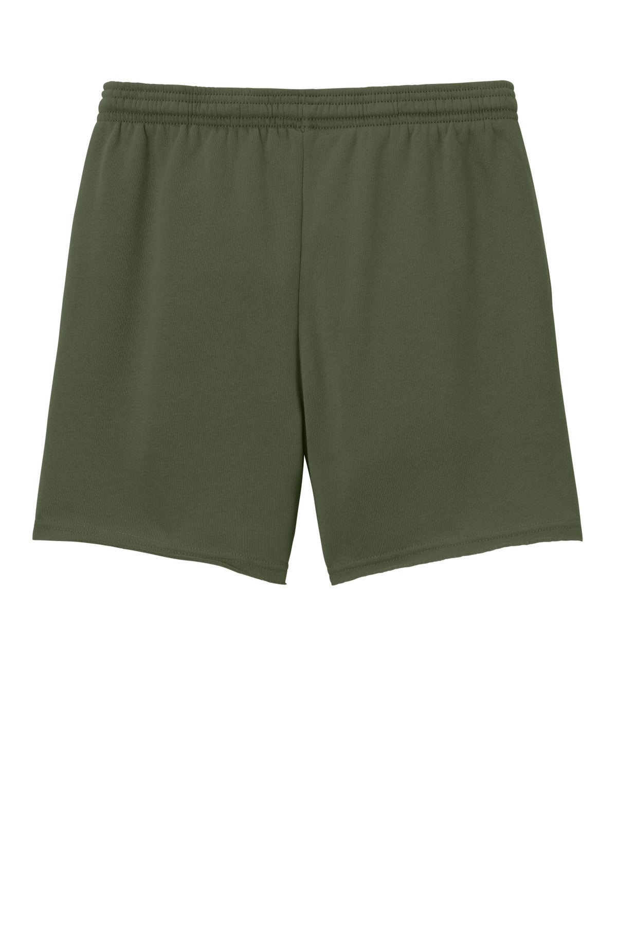 Rear View of MilGreen BELLA+CANVAS Women's Cutoff Sweatshort BC3787