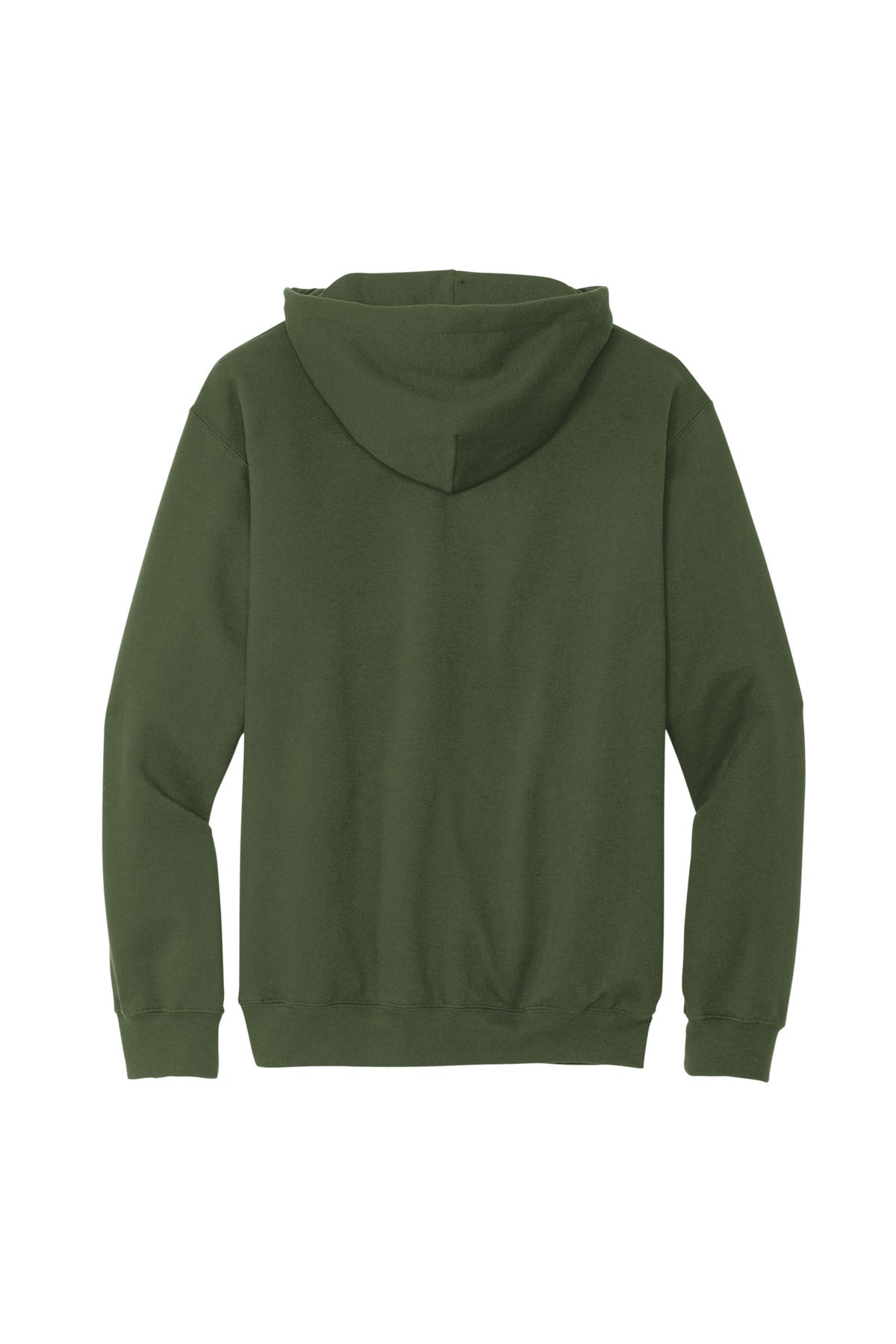 Rear View of MilGreen Gildan Softstyle Midweight Pullover Hooded Sweatshirt SF500