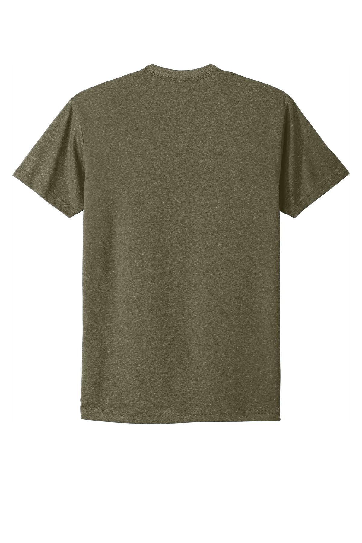 Rear View of MilGreen Next Level Apparel Adult CVC Tee. NL6210