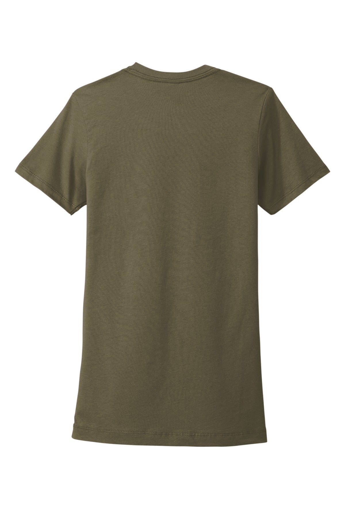 Rear View of MilGreen Next Level Apparel Women's Cotton Tee. NL3900