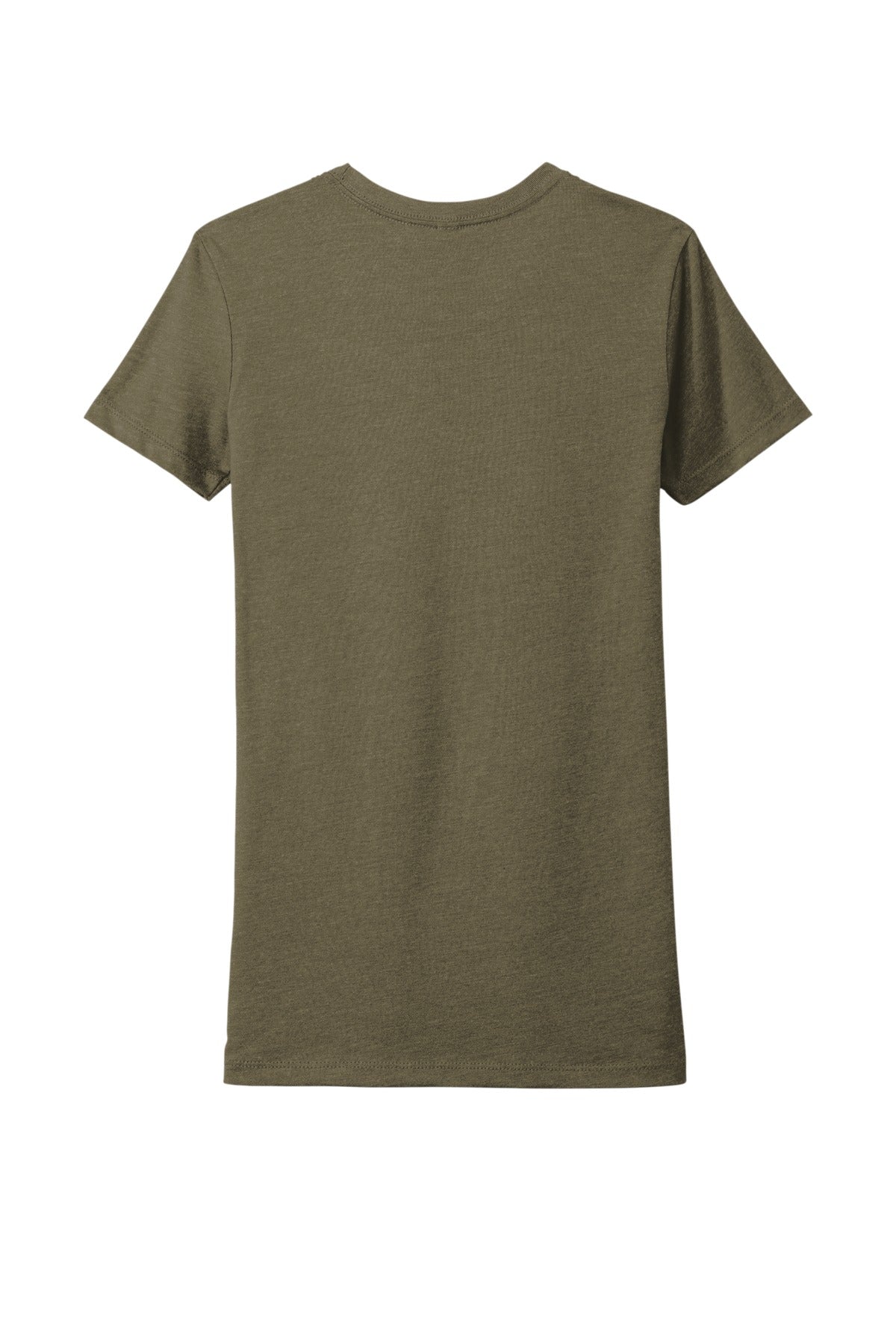 Rear View of MilGreen Next Level Apparel Women's CVC Tee. NL6610