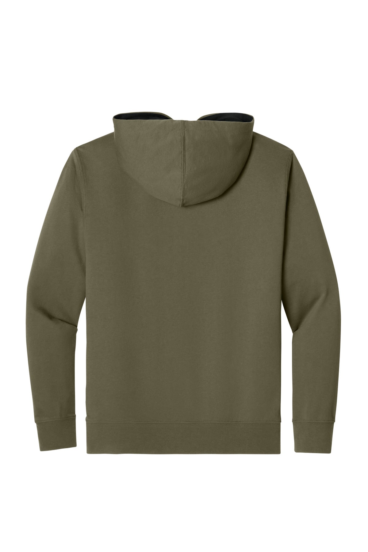 Rear View of MilGrn/Blk Next Level Apparel Laguna Hoodie NL9301