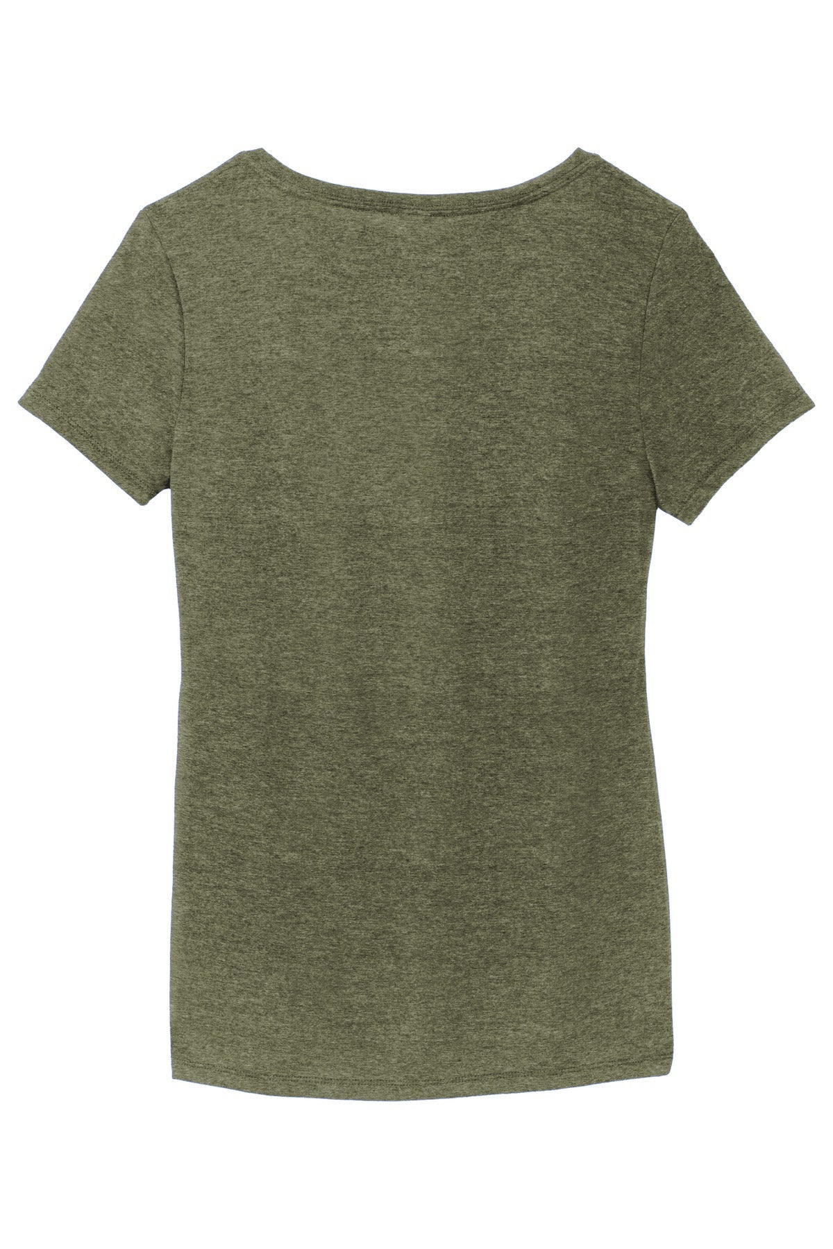 Rear View of MilGrnFst District Women's Perfect Tri V-Neck Tee. DM1350L