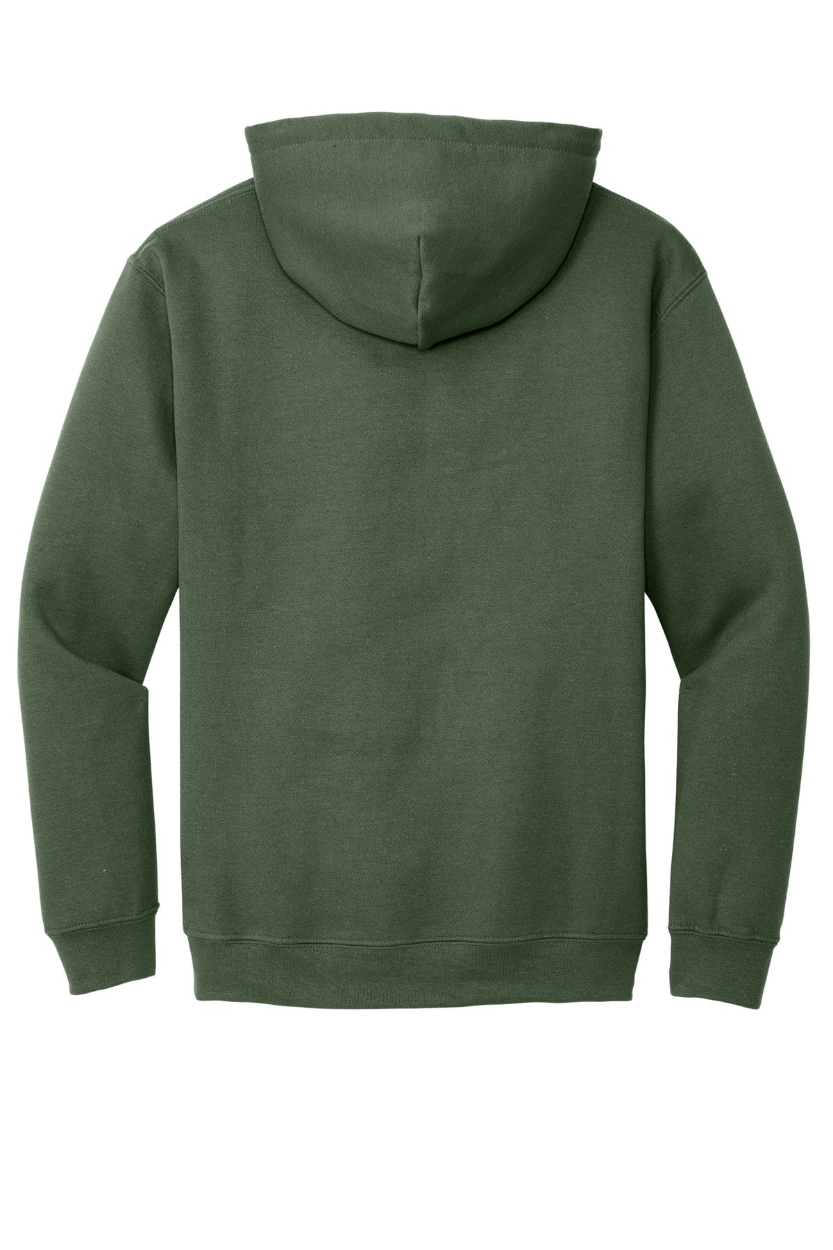 Rear View of Military Green Gildan - Heavy Blend Hooded Sweatshirt. 18500