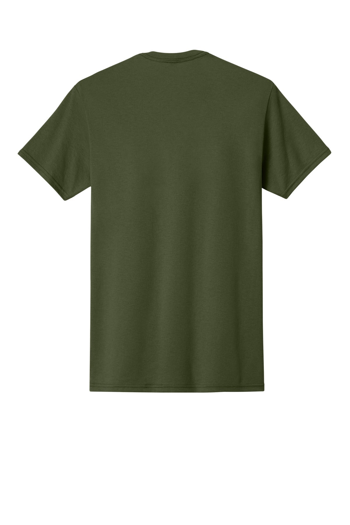 Rear View of Military Green Jerzees - Dri-Power 50/50 Cotton/Poly T-Shirt. 29M