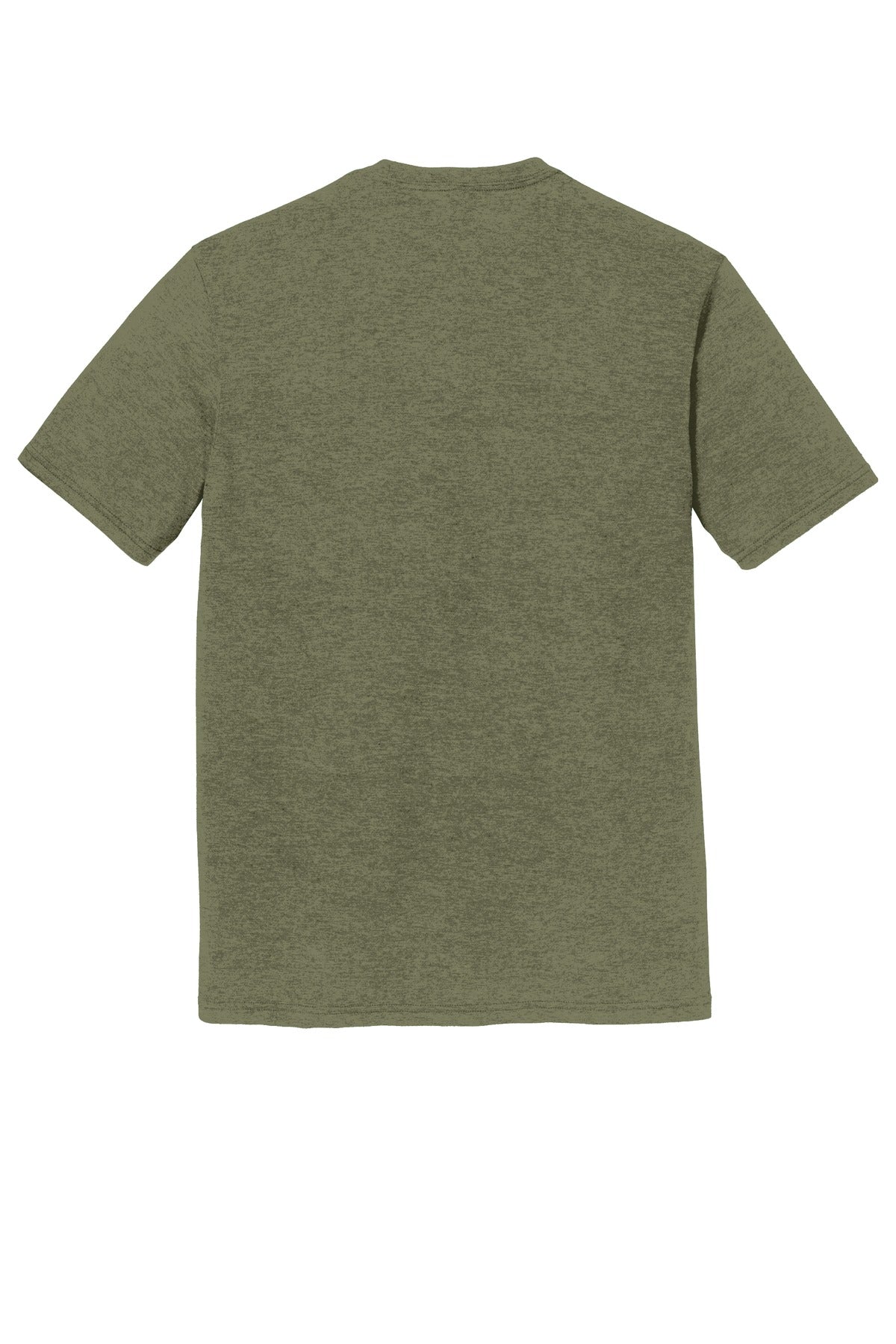 Rear View of Military Grn F District Perfect Tri Tee. DM130