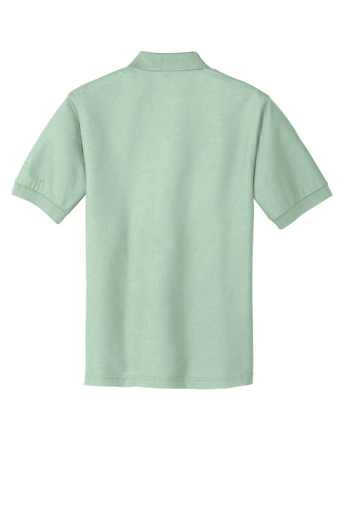 Rear View of Mint Green Port Authority Extended Size Silk Touch Polo K500ES
