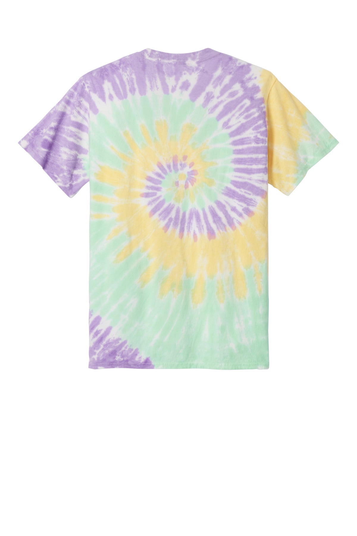 Rear View of MintRnbw Port & Co Tie-Dye Tee. PC147