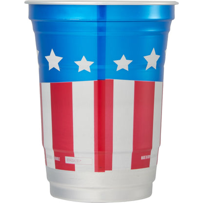 Rear View of Multi Top Cup America 250th Aluminum Cup 16oz