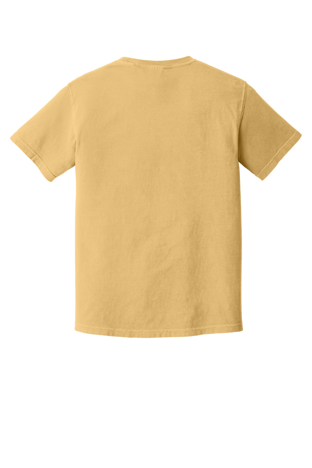 Rear View of Mustard COMFORT COLORS Heavyweight Ring Spun Tee. 1717