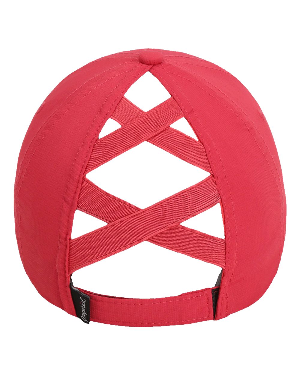 Rear View of Nantucket Red The Hinsen Women's Performance Ponytail Cap - L338