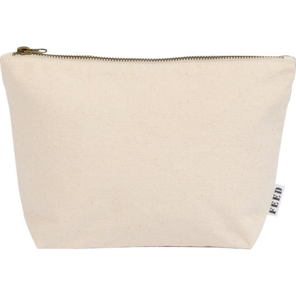 Rear View of Natural FEED Organic Cotton Pouch plain