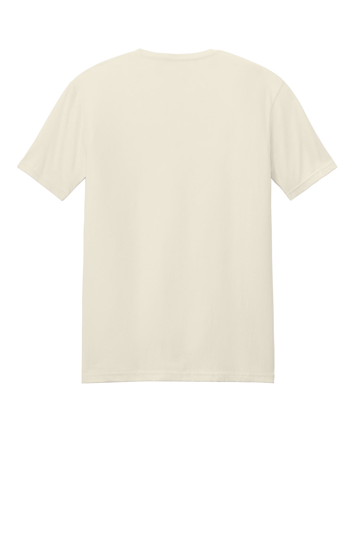 Rear View of Natural Gildan Softstyle T-Shirt. 64000