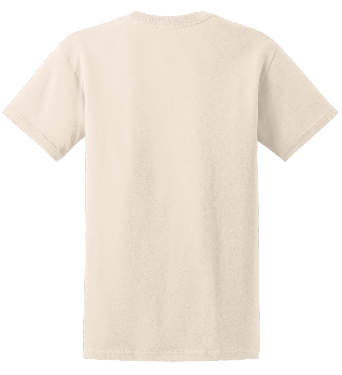Rear View of Natural Gildan - Ultra Cotton 100% US Cotton T-Shirt. 2000