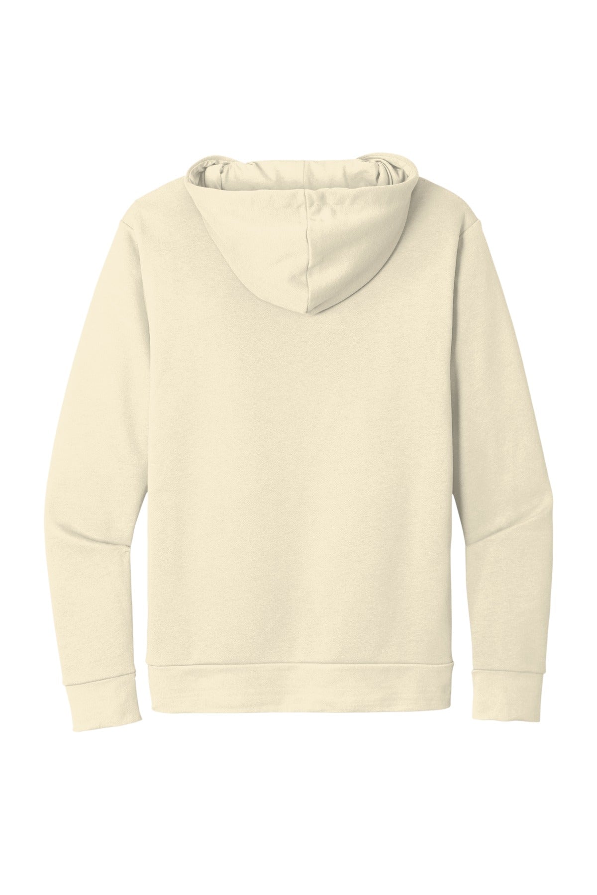 Rear View of Natural Next Level Apparel Adult Santa Barbara Pullover Hoodie. NL9303
