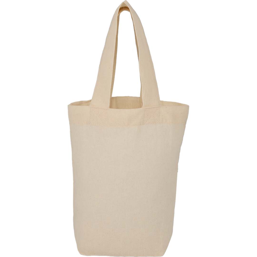 Rear View of Natural Organic 4oz Cotton Mini Tote plain