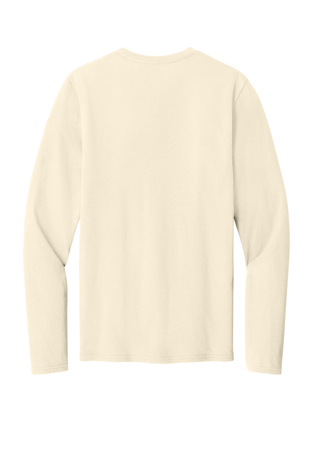 Rear View of Natural Port & Co Easy Cotton Long Sleeve Tee PC43LS