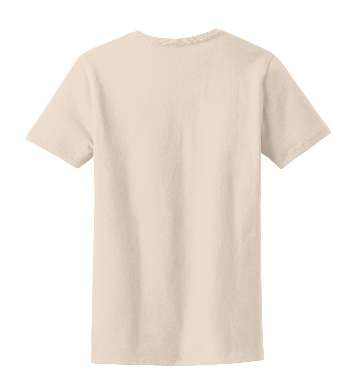 Rear View of Natural Port & Co Women's Essential Tee. LPC61