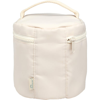 Rear View of Natural Wellable Recycled Round Travel Case plain