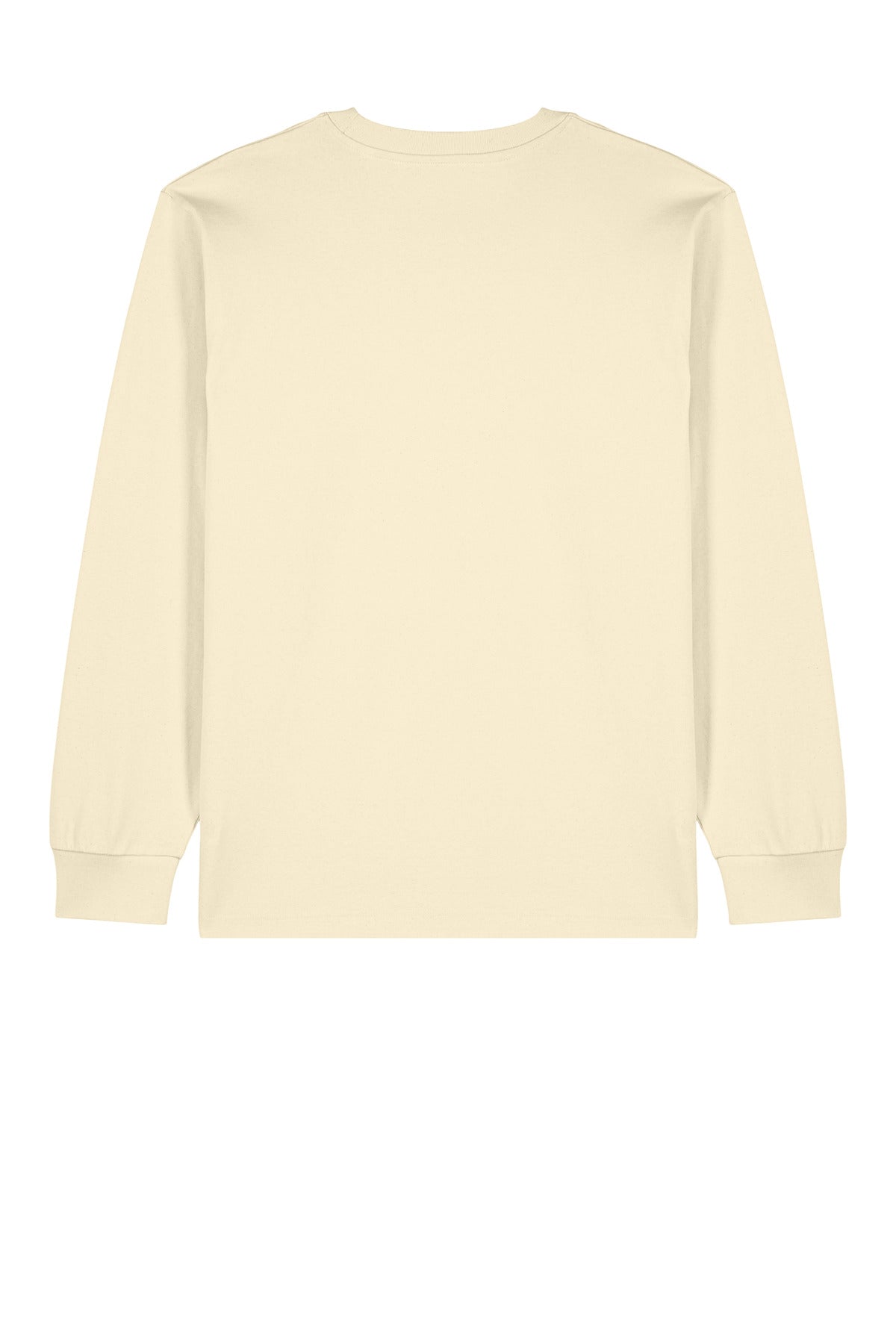 Rear View of NaturalRaw Stanley/Stella Unisex Freestyler Heavyweight Long Sleeve Tee SXU023