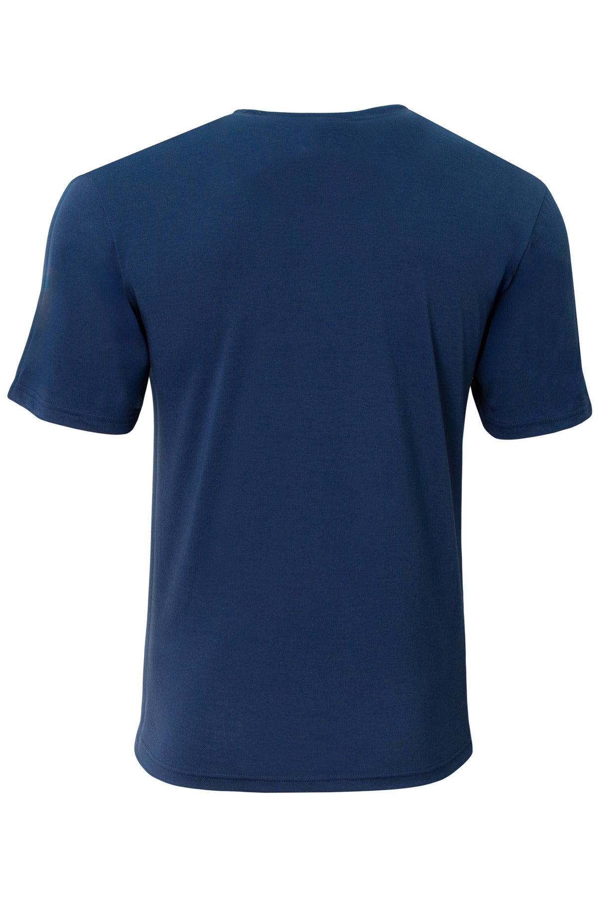 Rear View of Navy A4 Softek Short Sleeve Tee A4N3013
