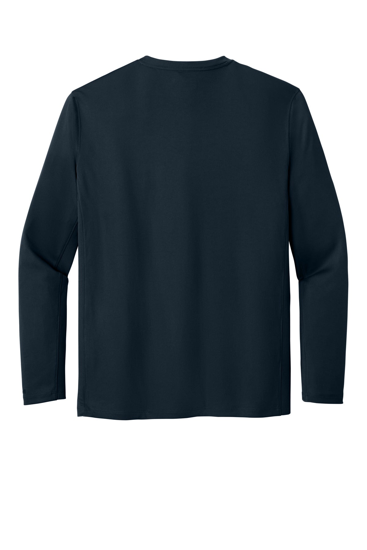 Rear View of Navy Carhartt Force Sun Defender Long Sleeve T-Shirt CT106972